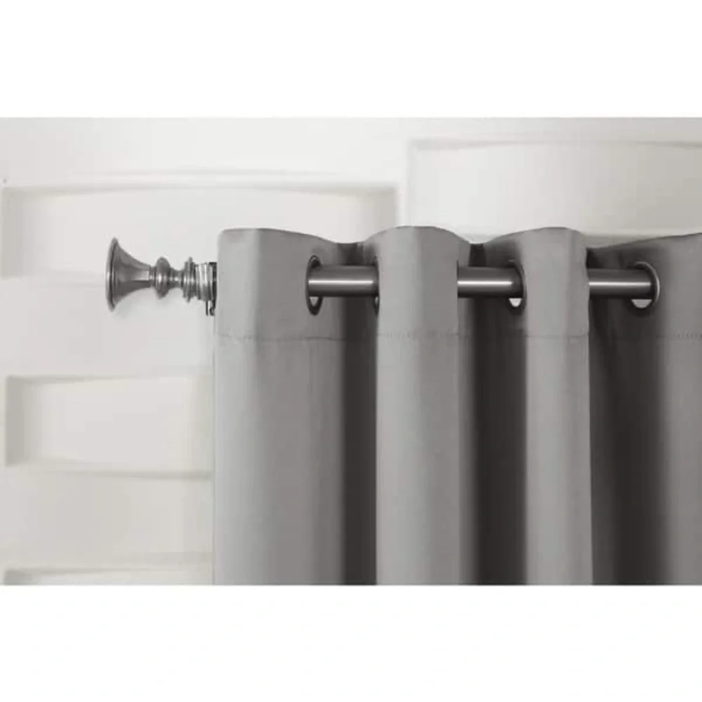 Porch & Den Nantahala Grommet Top Curtain Panel, PAIR Panel - Grey 50x84